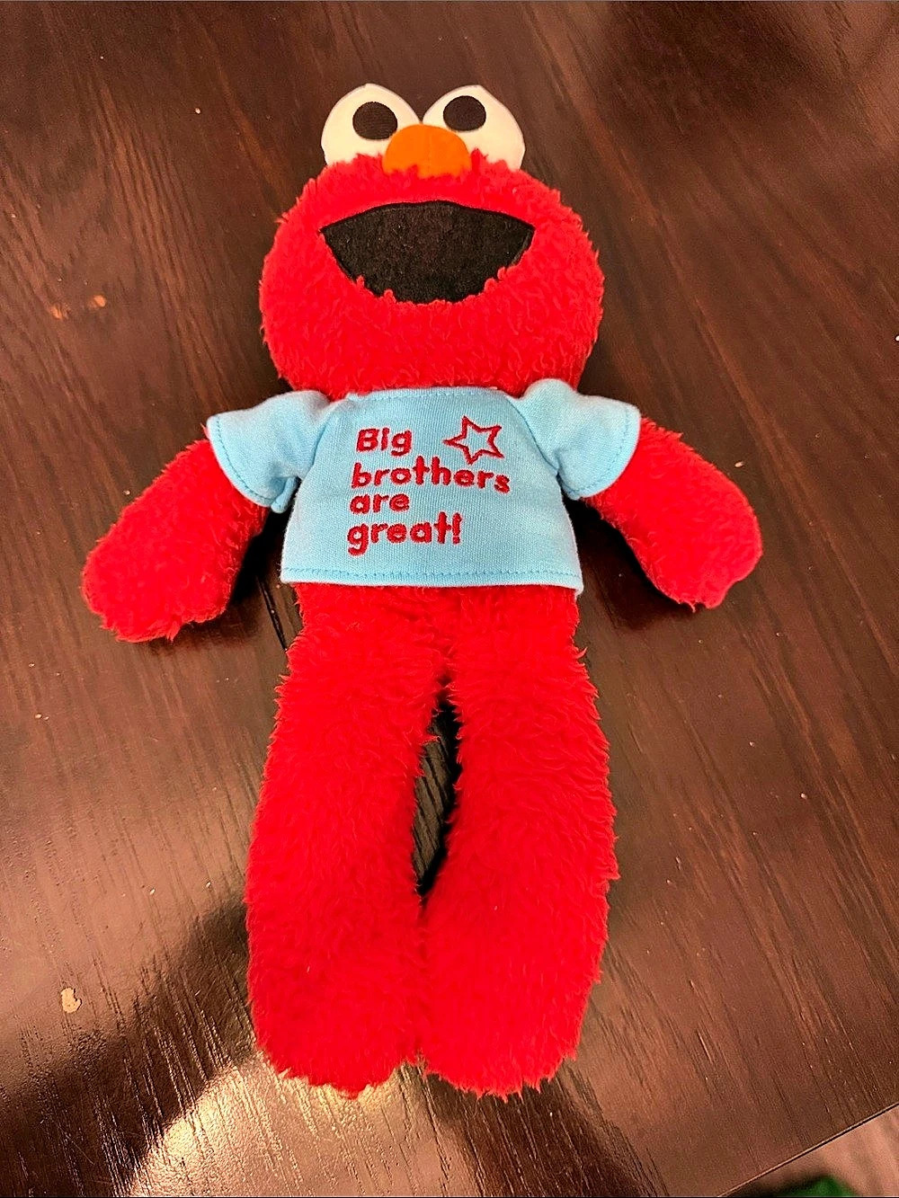 Sesame Street Elmo Big Brothers Are Great Plush Toy Red & Blue